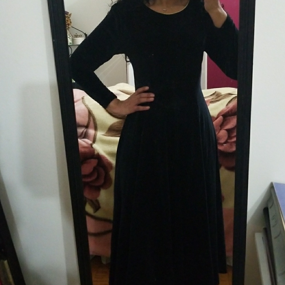 Velour Black dress